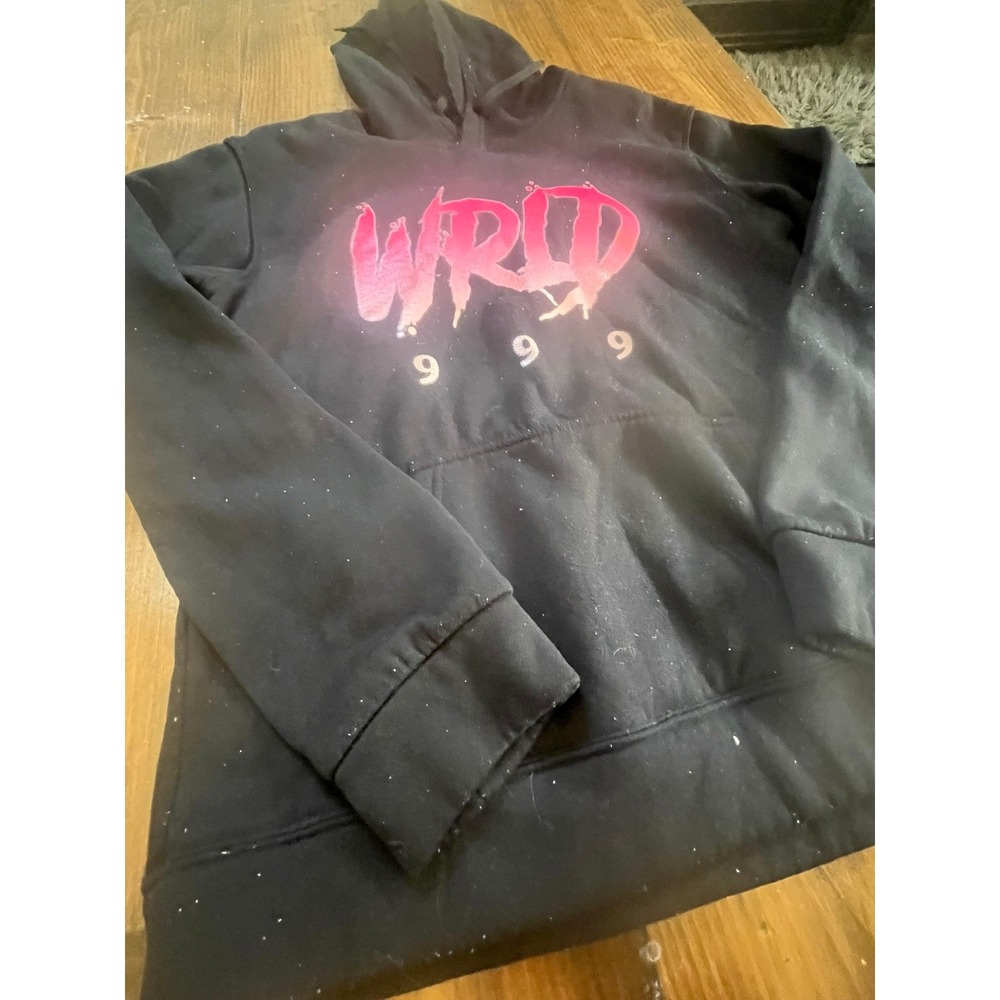 Juice WRLD 999 Club Hoodie Black Pink Gradient Graphic Pullover Sweatshirt - Picture 2 of 5